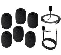 ZHHSUNY 6Pièces ME2 Microphone Foam Housses de Protection en Mousse, Filtres Anti-Bruit Compatible Sennheiser ME2 ME2-II Microphone,Replacement Mic Foam Cover