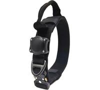 ZHHSUNY Collier Chien Air tag,avec Support Air tag,100% Etanche avec Support GPS Traceur Collier Tactique pour Chien,Réglable en Nylon Poignéeparticulièrement Durable (Noir, XL)