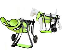 ZHHSUNY Fauteuil Roulant Chien, Aide Les Petits Animaux Domestiques Aux Pattes Postérieures Paralysées pour restaurer la Mobilité Deux Roues Dog Chariot,effet réflexe, Chien handicapé Chariot (S)