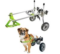 ZHHSUNY Fauteuil roulant pour chien réglable à deux roues pour animaux handicapés, paralysés, blessés, membres postérieurs faibles, poussettes pour chiens handicapés (L)