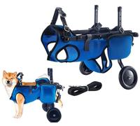 ZHHSUNY Fauteuil roulant réglable pour chien ou chat pour pattes arrière, aide à la mobilité pour animaux handicapés, adaptable à de nombreux terrains et scènes (bleu)
