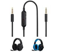 ZHHSUNY G Pro X Cord, Câble de Remplacement Amovible, Compatible Avec Les Casques de Jeu Logi-tech G Pro / G433 / G233, 3,5mm Avec Interrupteur Silencieux en Ligne et Contrôleur de Volume