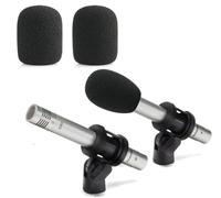 ZHHSUNY Lot de 2 housses en mousse pour micro, compatibles avec microphone à condensateur Sam-son C02 Behrin-ger C-2, filtre anti-pop en mousse, pour streaming, baladodiffusion, empêche les