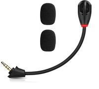 ZHHSUNY Micro de rechange pour casque de jeu sans fil Hyper-X Cloud A-lpha, microphone antibruit amovible de 3,5 mm avec indicateur de sourdine LED pour PC, X-Box One, PS-4/5