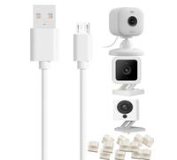 ZHHSUNY Rallonge de Charge USB pour Caméra de Sécurité Intérieure et Extérieure et Cordon de Moniteur Bébé, Compatible B-link Mini, Wyze-Cam v3 v2, YI-Camera Câble D'alimentation (14Metre/46FT)