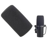 ZHHSUNY SM7B Bonnette Micro en Mousse Microphone Pare Brise Mousse pour Réduire Bruit, Compatible Shure SM7B RK345,Lavable à L'eau Microphone Housses de Protection Filtre Anti-Bruit (Noir)