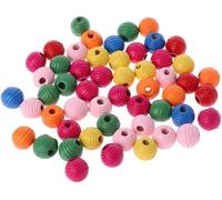 Zhhuoc Lot de 50 perles en bois colorées pour perroquet - Accessoire de décoration pour animaux domestiques