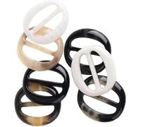 Zhhuoc Lot de 6 clips multicolores tendance en résine de 5 cm pour t-shirt, anneaux simples, boucles élégantes pour écharpe, ceinture, foulard, accessoires de couture et fournitures pour femmes et