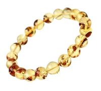 ZHIBO Bracelet d'ambre naturel pur en cire d'abeille avec perles brutes, Pierre