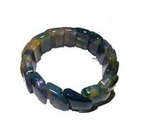 ZHIBO Bracelet élastique en agate naturelle AAA 25 x 7 mm, Pierre