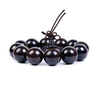 ZHIBO Bracelet en ébène avec perles en ébène pour homme et femme, Pierre