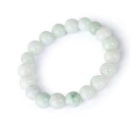 ZHIBO Bracelet en jade naturel avec perles de jade birmane, pour homme et femme, Pierre