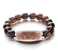 ZHIBO Bracelet en obsidienne naturelle espèce de glace PiXiu porte-bonheur pour homme et femme, Pierre