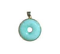 ZHIBO Collier avec pendentif boucle de paix en jadéite naturelle de qualité A pour homme et femme, Pierre