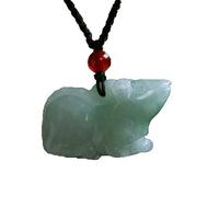 ZHIBO Collier Pendentif Rat Émeraude Naturelle avec Certificat, Pierre