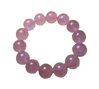 ZHIBO Madagascar Bracelet en quartz rose naturel avec perles AAA 16 mm, Pierre
