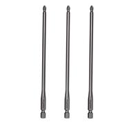 ZHIDA PH2 Lot de 3 embouts de tournevis à torsion de 155 mm, tige hexagonale de 6,35 mm, en acier S2, embout cruciforme extra long pour visseuse à percussion, cloison sèche et vis difficiles à