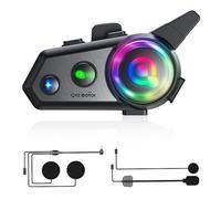 ZHIDUOXING Q18 Intercom Moto avec Partage de Musique, Intercom Moto Duo pour 2 Casques 1000m, Kit Bluetooth Casque Moto Intercom Moto Duo avec Réponse Automatique IPX6 étanche