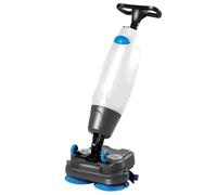 ZHIGUANYUN Autolaveuse-sécheuse compacte autoportée pour ateliers, Double Brosse avec Double Tampon et Porte-brosses, Batterie Lithium Rechargeable sans Fil White