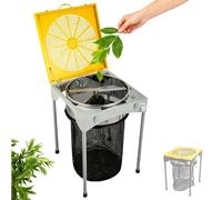 ZHIGUANYUN Coupe-bourgeons et Coupe-Feuilles électrique à 3 Vitesses réglables, 6 Lames en Acier et Sac de récupération, pour la Coupe rotative des Feuilles de Plantes et Fleurs hydroponiques 110V