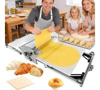 ZHIGUANYUN Laminoir électrique Domestique pour pâte feuilletée - Acier Inoxydable, épaisseur réglable de 2 à 30 mm, Pliable, idéal pour Pizzas, Croissants, viennoiseries et fudges