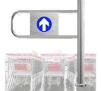 ZHIGUANYUN Porte tournante de sécurité en Acier Inoxydable - Portillon Simple battant Robuste avec mécanisme à Ressort, pour magasins/bibliothèques Right-100x100cm