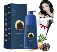 Zhihuashi Plant-Based Hair Coloring Cream,Qiweitang Bubble Plant Hair Dye Shampoo,Zhihuashi Protein Hair Dye Shampoo,Hair Color for Women Men (Black, A-11)