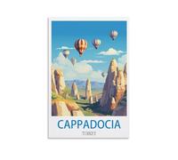 ZHILIJING Poster de voyage vintage de Cappadoce, Turquie, 20 x 30 cm, peinture sur toile, affiches murales et impression d'art moderne pour décoration de chambre à coucher