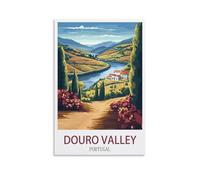 ZHILIJING Poster de voyage vintage de la vallée du Douro Portugal 20 x 30 cm
