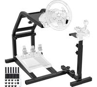 ZHIMAI Suport De Roue De Course RéGlable En Hauteur Avec Ajustement Pour Roue De Course Logitech G25, G27, G29, G920 Et PéDales Non Inclus