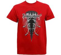 ZHIMU Inquisition Mystical Blood Black Metal Men T-Shirt Red S