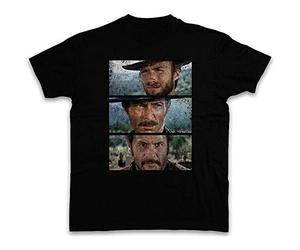 ZHINAN The Good The Bad and The Ugly T-Shirt - Le Bon Cowboy US LA Brute ET Le Truand Black XXL