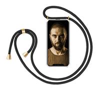 ZhinkArts Collier pour Apple iPhone XR - 6,1" Display - Étui de Téléphone avec Cordon - Coque pour Smartphone, Ètuis à Bandoulière - Noir/Or