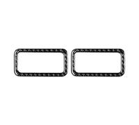 ZHINUAN Autocollant de garniture de sortie de ventilation de voiture, adapté for X5, E53 2000-2006 Refit couverture de tuyère de désembuage en Fiber de carbone accessoires de décoration de style autoc
