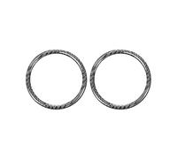 ZHINUAN Autocollants décoratifs for klaxon de portière de voiture, Convient for BMW Série 3 E90 2005-2012, intérieur en fibre de carbone couvercle de protection audio de porte de véhicule(Black)
