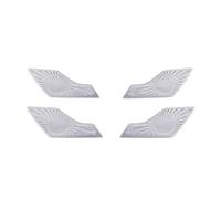 ZHINUAN Garniture de haut-parleur audio de portière de voiture, Convient for Skoda Karoq 2018-2020, autocollant décoratif 3D en acier inoxydable Grille de protection pour haut-parleur de voiture(Slive