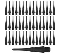 ZHIQIN 100 Pièces Pointe Flechette Plastique Embout Flechettes en Plastique Souple Fléchettes Filetage 2BA Pointes Rechange pour Pointe Flechette pour Amateurs de Jeux Flechette (Noir)