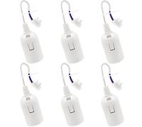 ZHIQIN 6 PCS Douille de Lampe E27 Support d'ampoule E27 rénovation Douille Blanc Douille de Bâtiment avec Câble Douille de Chantier 4A 250V Base de Lumière Douille de Suspension (max.60W)