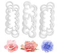 ZHIQIN 9 Pcs Petal Sugarcraft Moules Roses Œillets Pivoine Moule pour Patisserie Gâteau Gâteau Cookie Cutter Bricolage Décoration