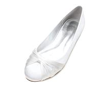 ZhiQin Ivoire,43 EU, Femme Satin Ballerines Chaussures de Mariée Mariage Slip on Plat Parti Bride Soiree 36-44