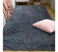 ZHIQXUE Grand Tapis Salon 160 x 190 cm Ultra Doux Tapis Salon Polyvalent Moderne Convient pour Chambre, Enfant, Gris Foncé