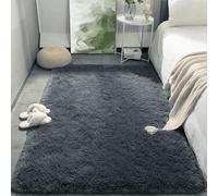 ZHIQXUE Grand Tapis Salon 200 x 430 cm Dessous Antidérapant Moquette Chambre Soft Décoration pour Chambre avec Dessous Antidérapant, Gris Foncé