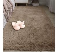 ZHIQXUE Tapis Moderne 170 x 180 cm Ultra Doux Tapis Moelleux Chambre Moelleux, Extra Doux, Facile d'entretien, Couleur Unie pour Chambre à Coucher, d'enfant, Chameau
