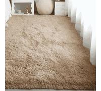 ZHIQXUE Tapis Salon 180 x 260 cm Antidérapant, Doux Au Toucher, en Fausse Fourrure Tapis Moelleux de Salon Moelleux Lavable Antidérapant pour Chambre à Coucher, Crèche, Chameau