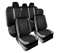 ZHISHIGUO Housses de Siège Auto pour Volvo XC60 2010-2026, Confortable Antidérapant Tissu Tissé Protection Housses de Siège, Accessoires Intérieur pour Voiture(Grey)