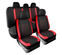 ZHISHIGUO Housses de Siège Auto pour VW Golf 8 Variant 2020-2024, Confortable Antidérapant Tissu Tissé Protection Housses de Siège, Accessoires Intérieur pour Voiture(Red)