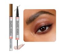 ZHITENG 2 en 1 Crayon à Sourcils, Crayon Microblading Sourcil avec Pointes Fourchette Eyebrow Pencil Résistant aux Taches Durable Imperméable Crée Crayon D'apparence Naturelle (Brun Clair)