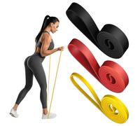 ZHITENG 3 PCS Elastique Musculation Niveaux Différents, Bande Elastique Musculation Réutilisable, Fitness Materiel Portable Resistance Band pour Sport Squat Pilates Yoga Homme & Femme