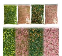 ZHITENG 4 PCS Couleurs Simulation Poudre d'arbre, Modèle d'arbre Simulation Poudre, DIY de Paysage Landscape, Herbe Modelisme pour Paysage Modélisme Ferroviaire Paysage Jardin Féerique