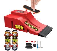 ZHITENG Finger Skate avec 1 Fingerboard, Mini Skate Doigt Planche À Doigt | Pro Jouet Fingerboard Ramp Set, Mini Skateboard pour Passionnés de Skateboard Cadeaux d'Anniversaire Jouets (A)